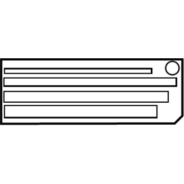 Toyota 74596-02010 Air Bag Label