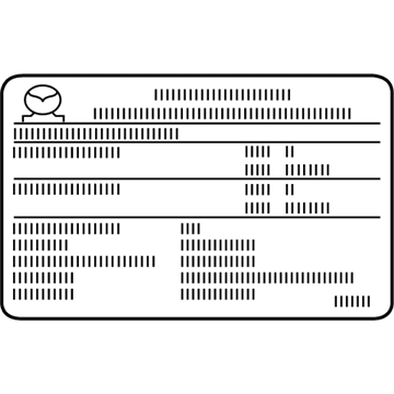 Toyota 11298-WB005 Emission Label