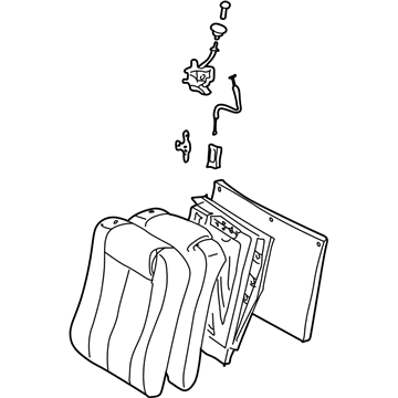 Toyota 71490-06070-B0 Back Assembly, Rear Seat, LH