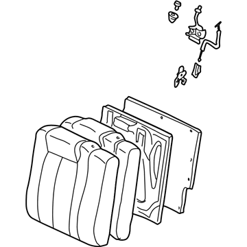 Toyota 71480-06080-B0 Back Assembly, Rear Seat, RH