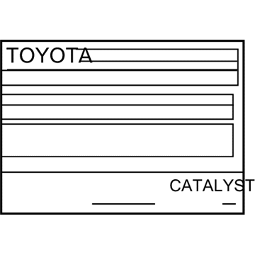 Toyota 11298-22105 Plate, Emission Control Information