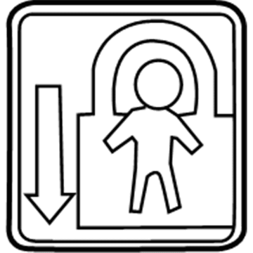 Toyota 69339-33040 Child Lock Label