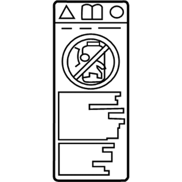 Toyota 74596-78010 Air Bag Label