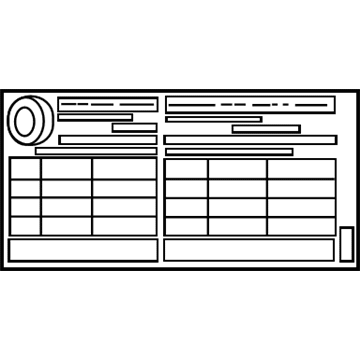 Toyota 42661-12G61 Tire Pressure Label