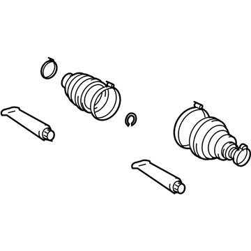 Toyota 04427-0R040 Front Cv Joint Boot Kit, In Outboard, Right