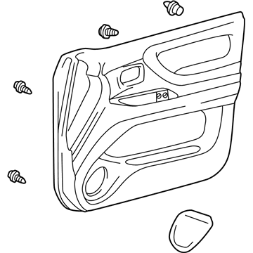 Toyota 67660-60331-E1 Board Sub-Assy, Front Door Trim, LH