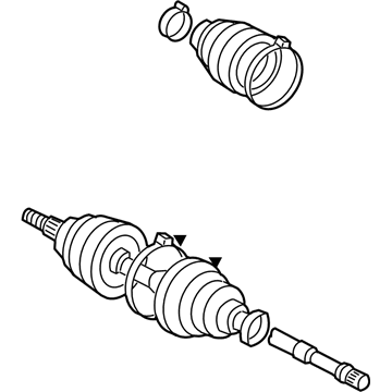 Toyota 04438-0E040 Front Cv Joint Boot Kit, In Outboard, Right