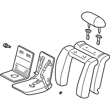 Toyota 71480-02160-B0 Seat Back Assembly
