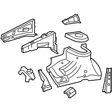 Toyota 53701-0R010 Apron Sub-Assembly, Front F