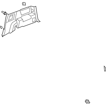 Toyota 64730-35100-B0 Lower Quarter Trim, Passenger Side