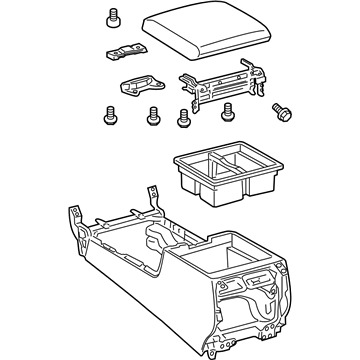 Toyota Land Cruiser Center Console Base - 58901-60830-A2