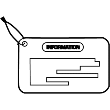 Toyota 11294-0V010 Info Label