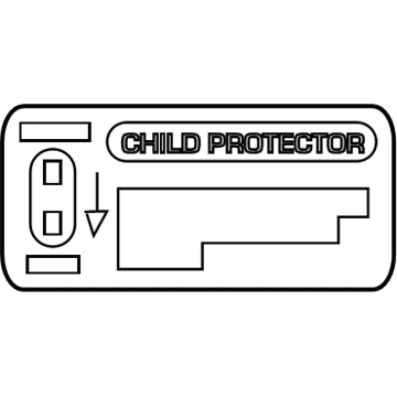 Toyota 69339-AA020 Child Lock Label