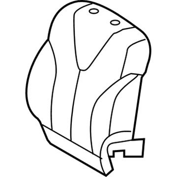 Toyota 71074-06C61-B0 Front Seat Back Cover, Left(For Separate Type)