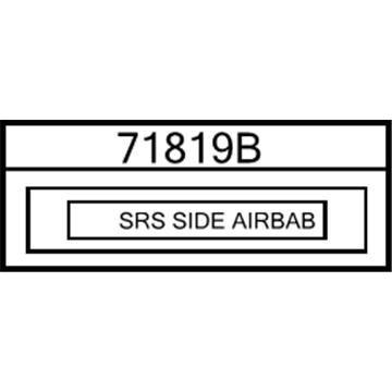 Toyota 74599-06010 Air Bag Label