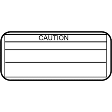 Toyota 11293-21050 Caution Label