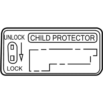 Toyota 69339-AA020 Caution Label