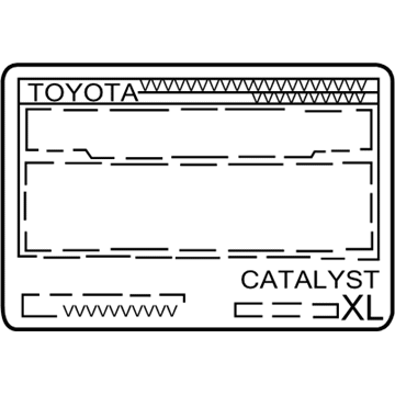 Toyota 11298-75470 Plate, Emission Control Information