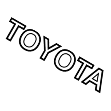 Toyota 75442-48090 Back Door Name Plate, No.2