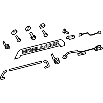 Toyota 76801-48902 Garnish Sub-Assy, Luggage Compartment Door, Outside