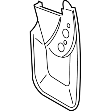 Toyota 76625-0C081 MUDGUARD, Rear Body, R