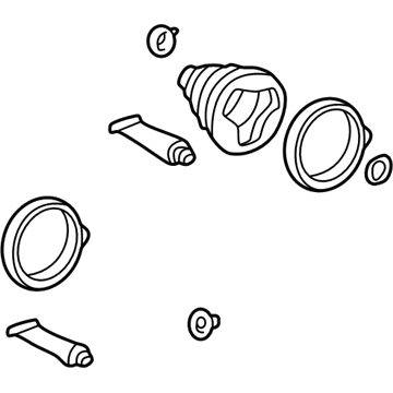 Toyota 04428-12250 Front Cv Joint Boot Kit, In Outboard, Right