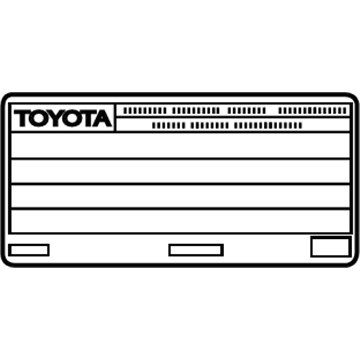 Toyota 11298-31C00 Emission Label