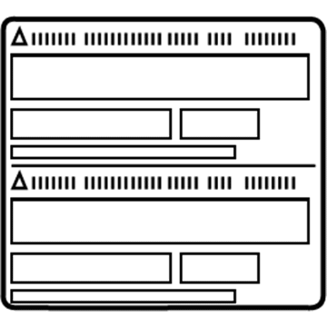 Toyota 88723-60330 Caution Label