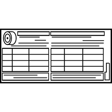 Toyota 42661-35A90 Tire Pressure Label