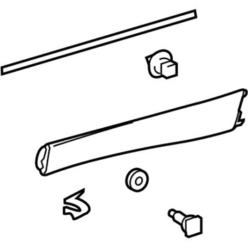 Toyota 75076-0E110 MOULDING Sub-Assembly, R