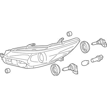 Toyota 81110-06860 Passenger Side Headlight Assembly