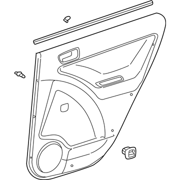 Toyota 67640-01221-B0 Board Sub-Assy, Rear Door Trim, LH