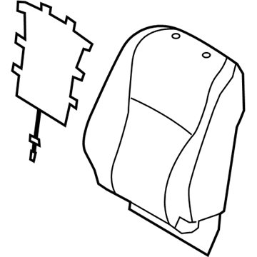 Toyota 71073-0E150-E0 Front Seat Back Cover, Right(For Separate Type)