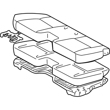 Toyota 71410-0C030-E0 Cushion Assembly, Front Seat