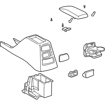 Toyota 58901-35100-E0 Box Sub-Assy, Console, Rear