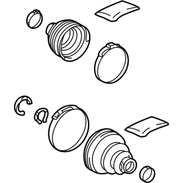 Toyota 04429-0R070 Rear Cv Joint Boot Kit