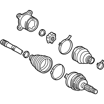 Toyota 42340-08021 Shaft Assembly, Rear Drive, Left