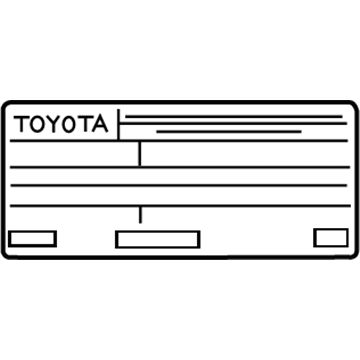 Toyota 11298-0V115 Emission Label