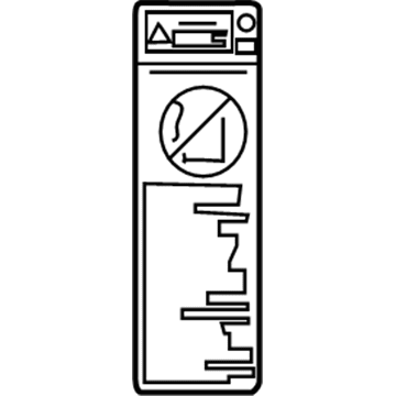 Toyota 74596-53011 Air Bag Label