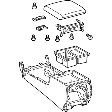 Toyota Land Cruiser Center Console Base - 58901-60620-C0