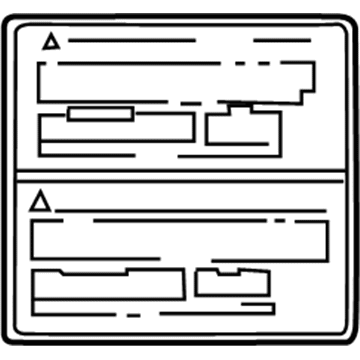 Toyota 88723-02150 A/C Label