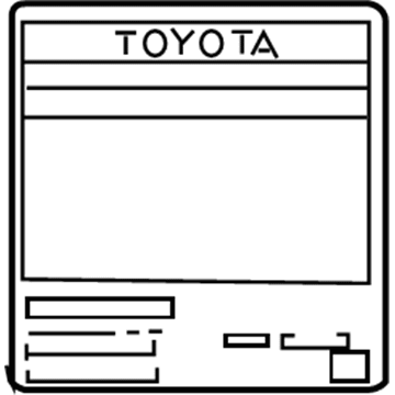 Toyota 11298-37230 Emission Label