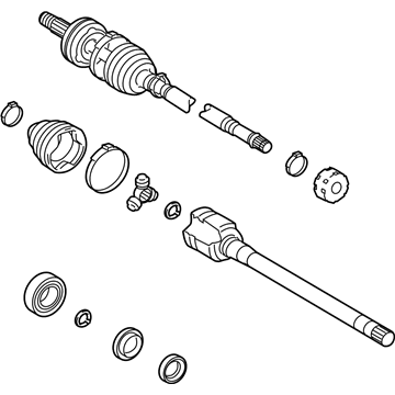 Toyota 43420-01120 Shaft Assembly, Front Drive, Left