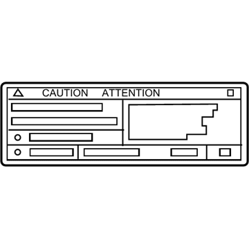 Toyota 88723-52100 Label, Cooler Service Caution