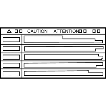 Toyota 16793-28040 Caution Label