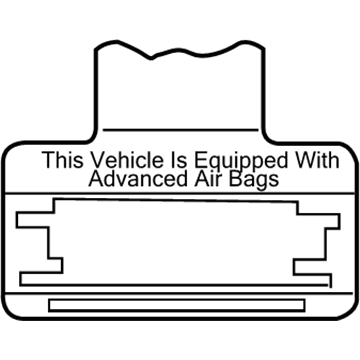 Toyota 74599-48020 Air Bag Label