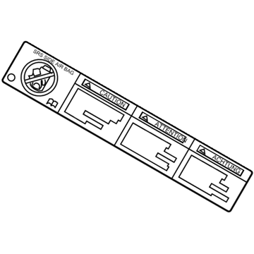 Toyota 74596-74010 Air Bag Label