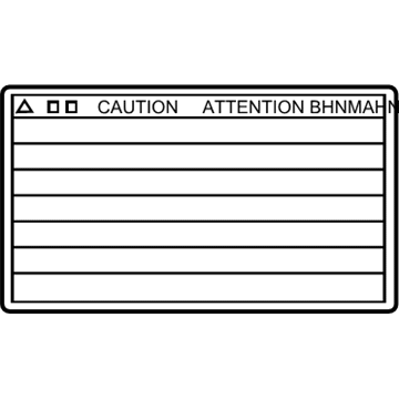 Toyota 11293-36070 Caution Label