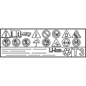 Toyota G9569-48010 LABEL, LITHIUM ION B