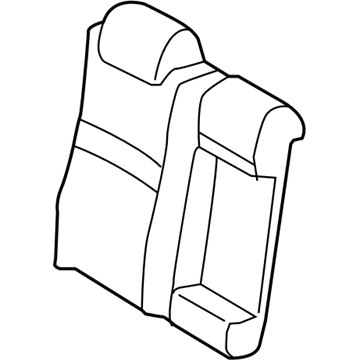 Toyota 71077-06E70-J0 Rear Seat Back Cover, Right (For Separate Type)